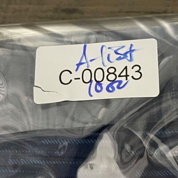 A-frame Shirt Mens XL Blue Geo Print Cotton Stretch Button Front Business Casual - Picture 7 of 7